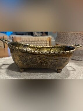 Vintage  brass jardinière planter